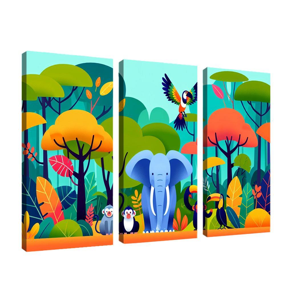 Joyful Jungle - Wild Adventures Framed Paintings