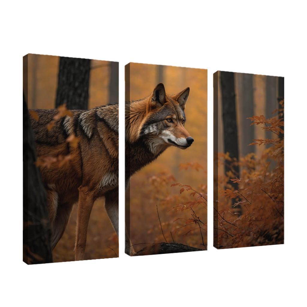 The Rare Red Wolf Shadow Of The Southeastern Forests Modern Paintings Frame