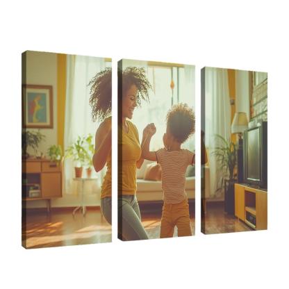Dancing Through Life A Mother's Joyful Spirit Canvas Paintings Frame