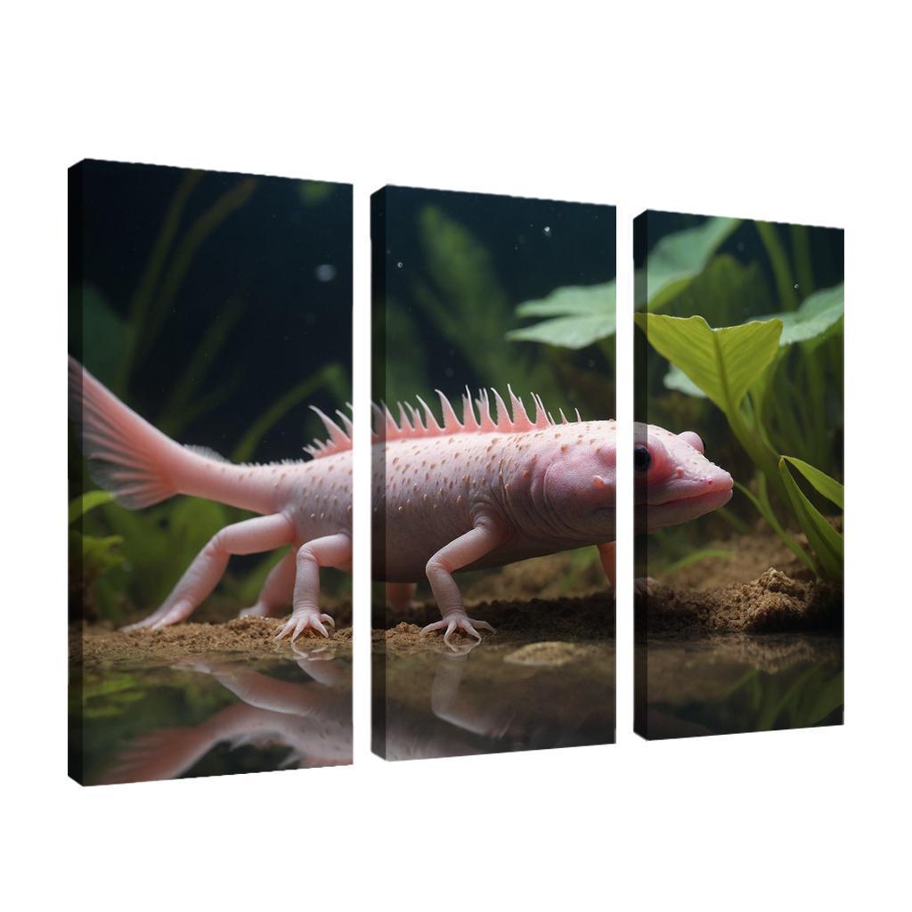 The Mysterious Axolotl The Water Monster Of Mexico Canvas Paintings Frame