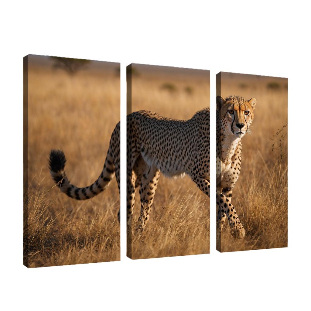 The Agile Cheetah Sprinting Across The Savanna Framed Paintings