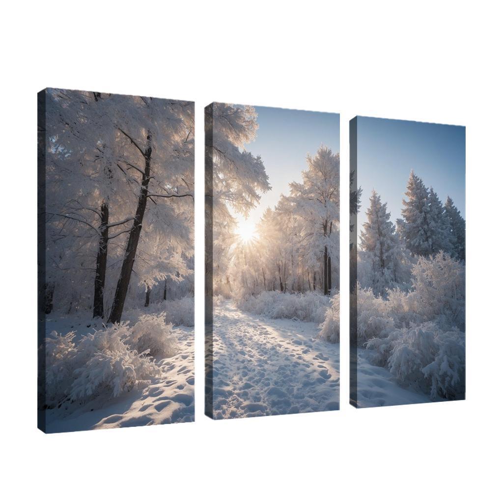 The Radiance Of Snowy Winter Landscapes Oil Paintings Frame