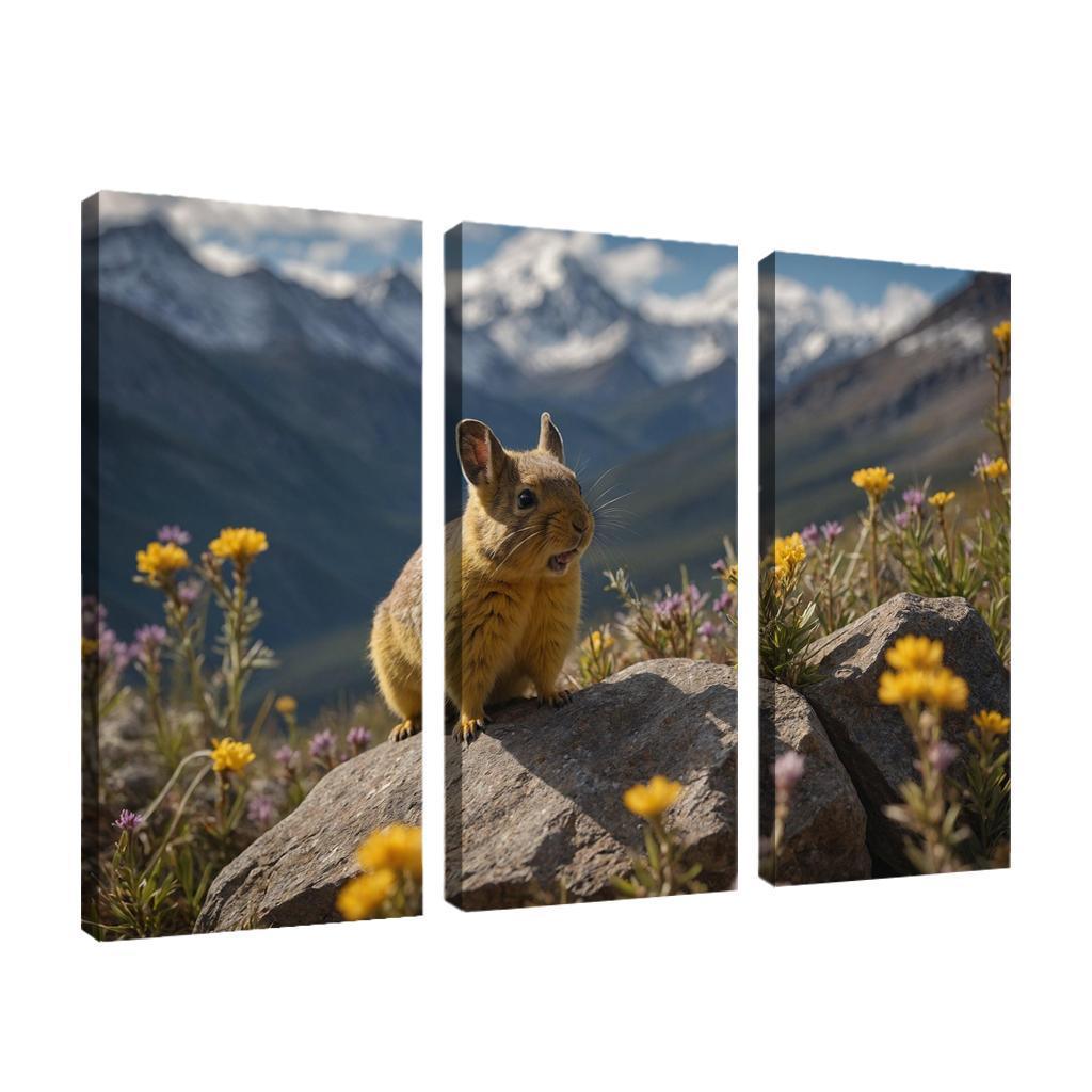 The Elusive Pika Mountain Sentinel Canvas Paintings Frame