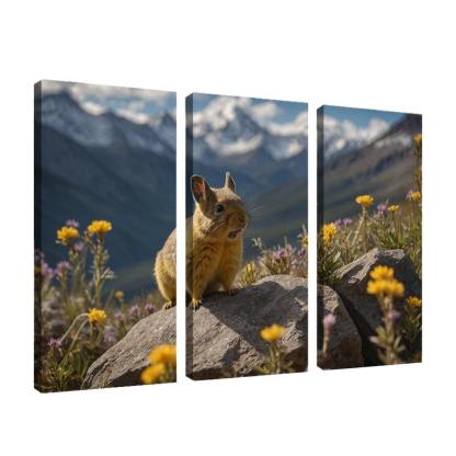 The Elusive Pika Mountain Sentinel Canvas Paintings Frame