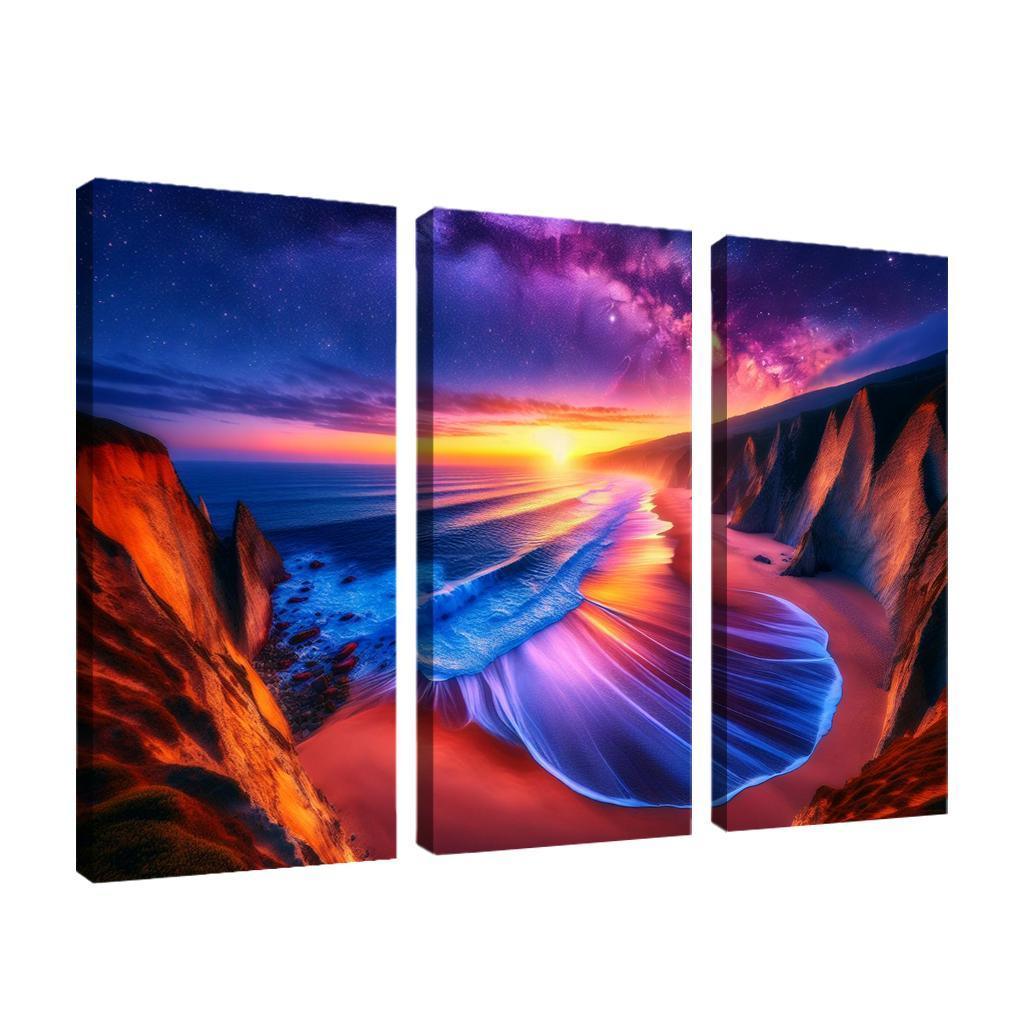 Sunset Palisade Beach Modern Paintings Frame