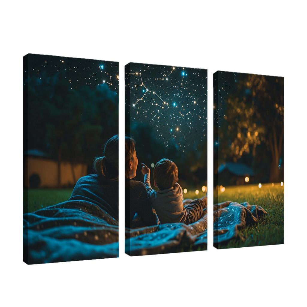 Starlit Moments A Mothers Nighttime Love Custom Paintings Frame
