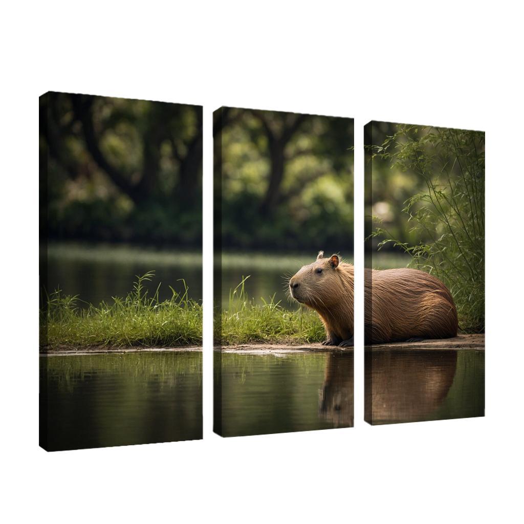 The Charismatic Capybara World's Largest Rodent Canvas Paintings Frame