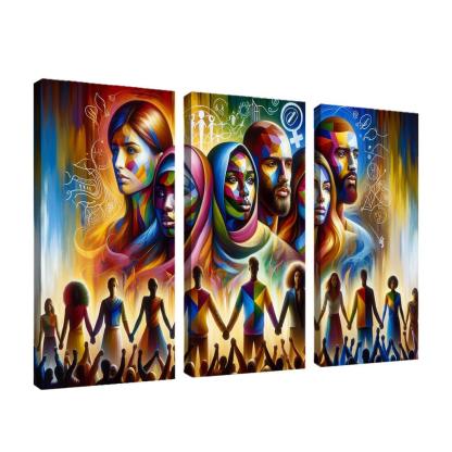 Echoes Of Equality Gender Justice Through Art Multi-panel Paintings
