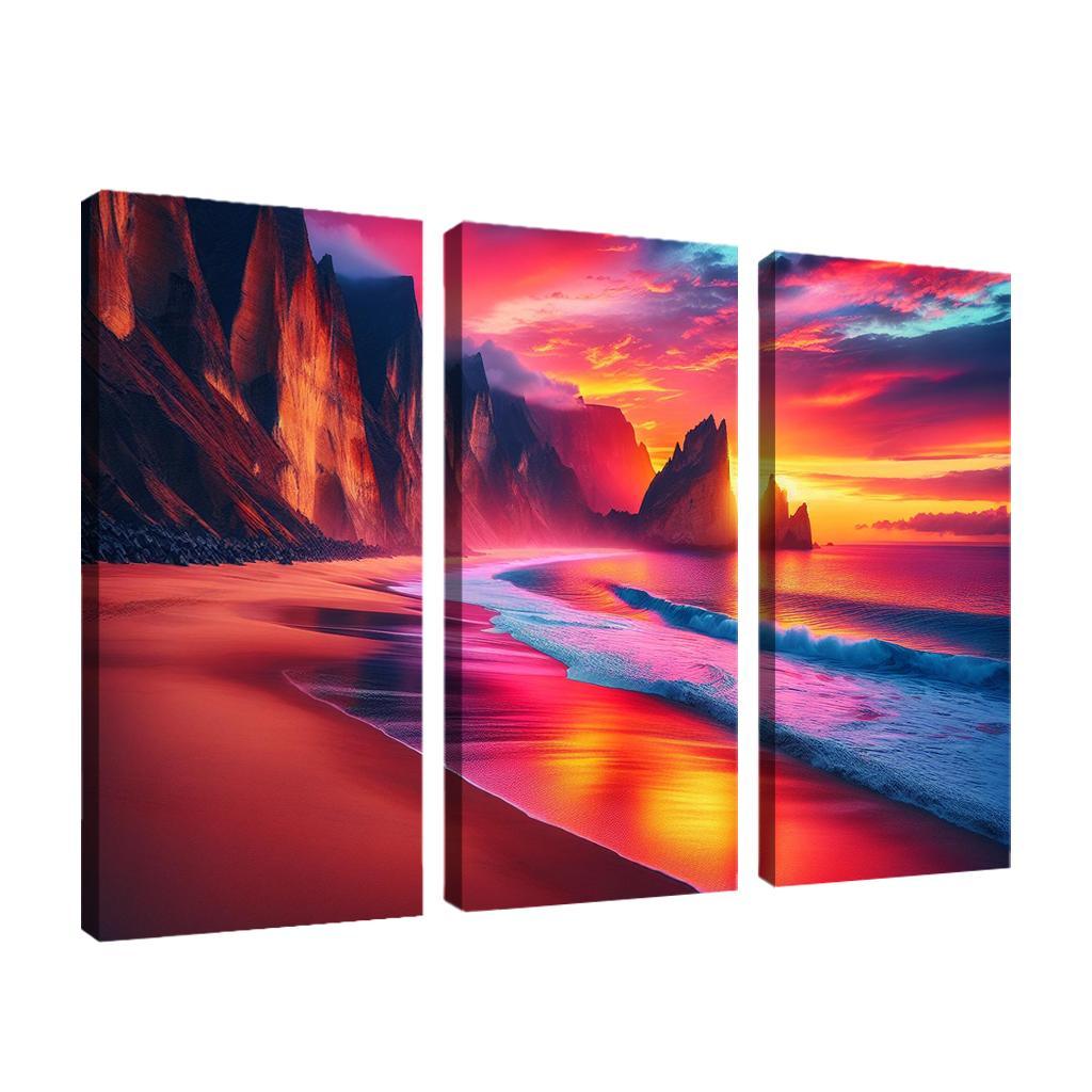 Sunset Viewpoint Spectacular Coastal Vistas Abstract Paintings Frame