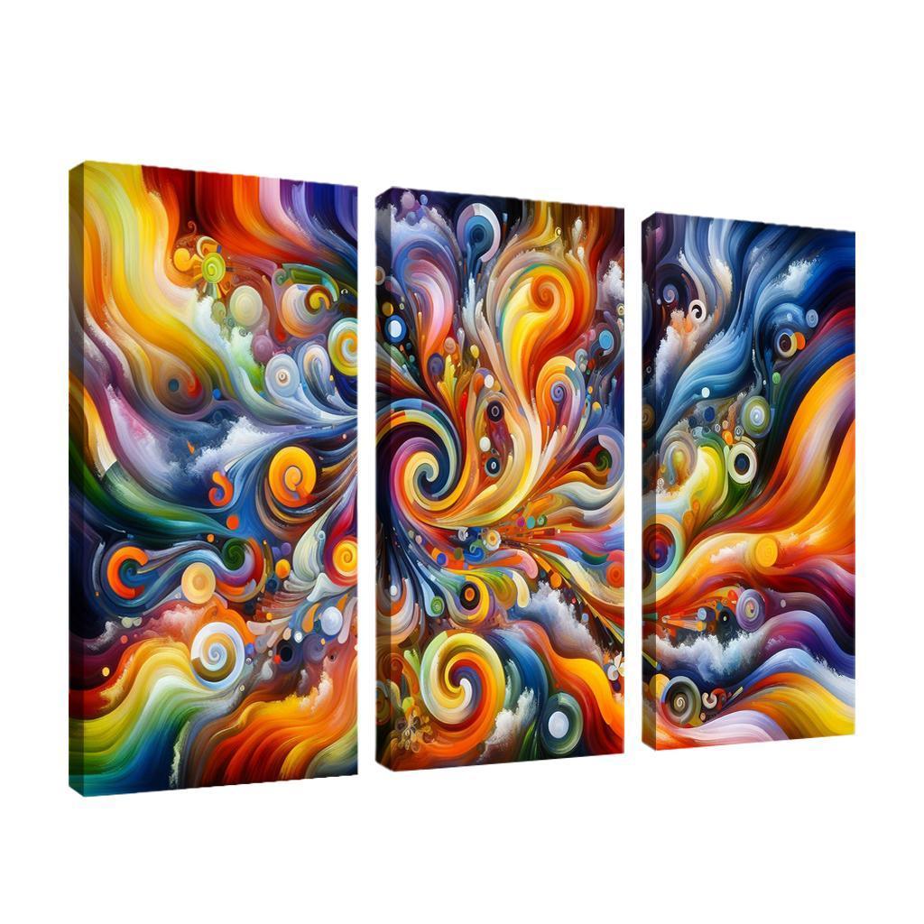 Essence of Untamed Imagination 3 Piece HD Canvas Wall Art-Original Frame