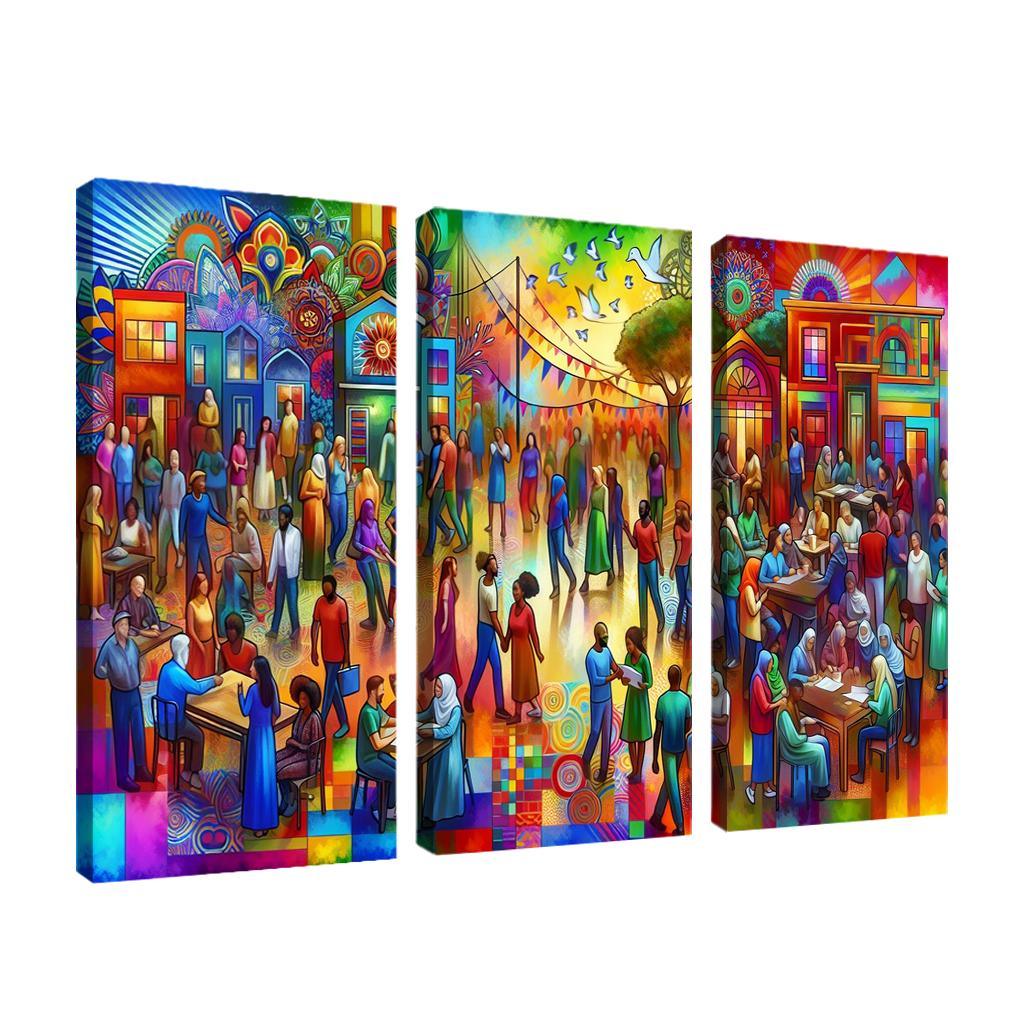 Ecosystems Of Connection Art For Community Building Framed Paintings