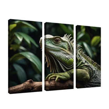 The Mysterious Green Iguana A Lizard Of The Tropics Canvas Paintings Frame