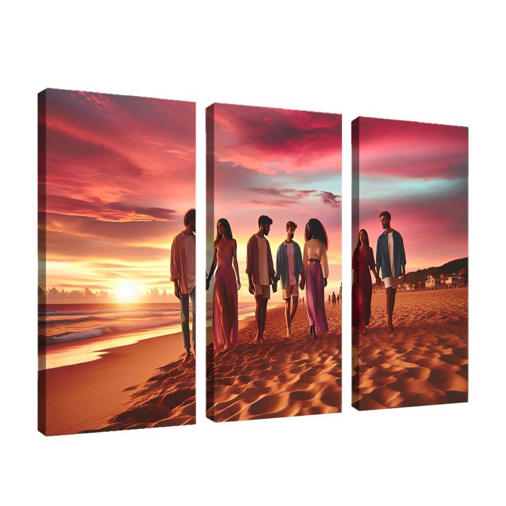Sunset Shores A Romantic Haven Custom Paintings Frame