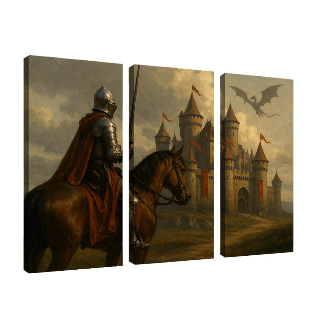 Knight's Quest - Medieval Adventure Framed Paintings