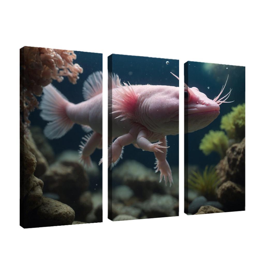 The Enigmatic Axolotl The Eternal Juvenile Oil Paintings Frame