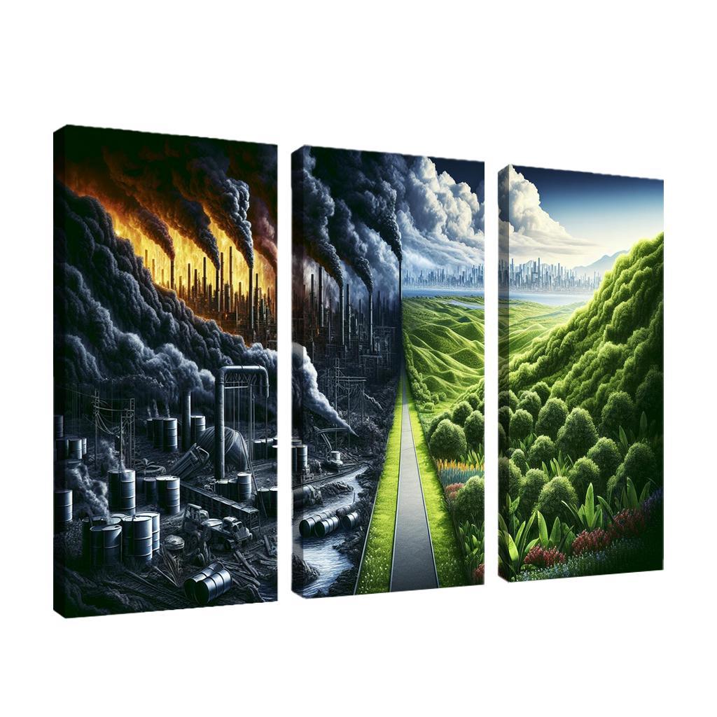 Fossil Fuels The Cost Of Convenience Multi-panel Paintings