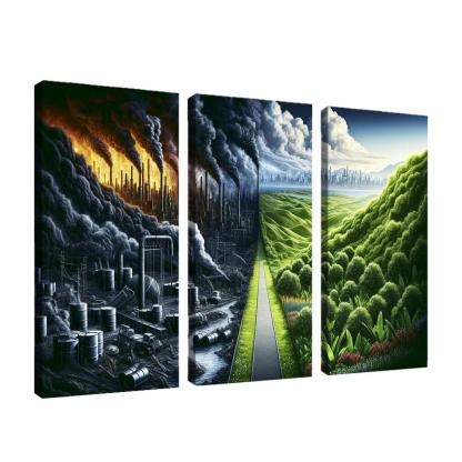 Fossil Fuels The Cost Of Convenience Multi-panel Paintings