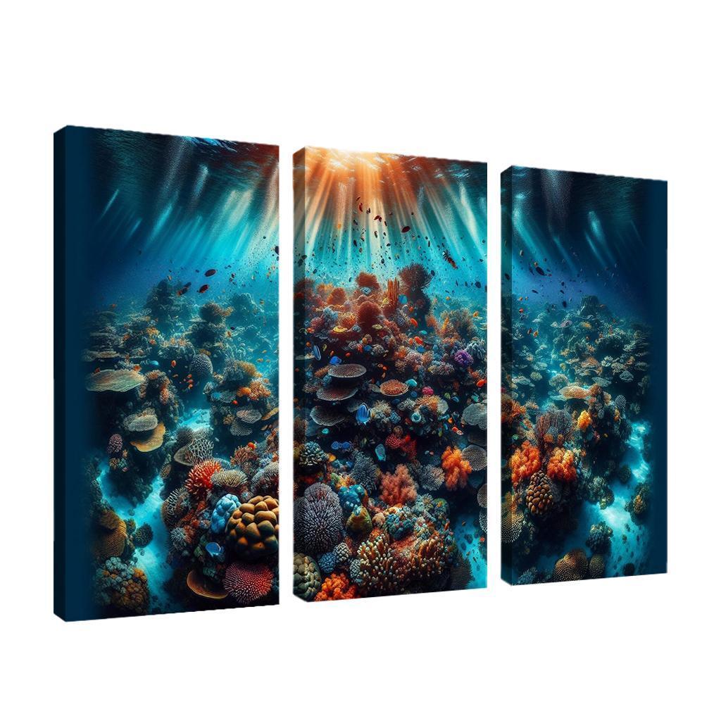 Coral Garden Underwater Paradise Custom Paintings Frame