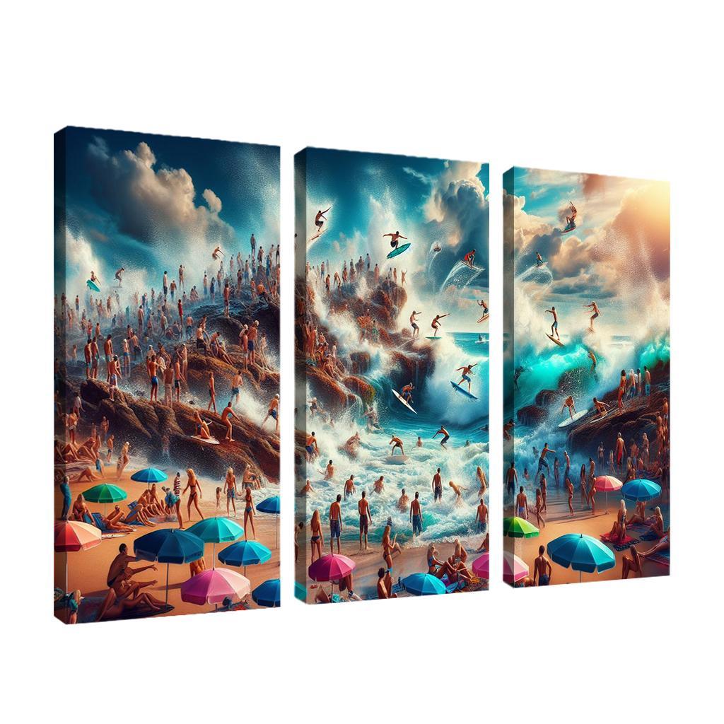 Waves Of Adventure Surfing Hotspot Abstract Paintings Frame