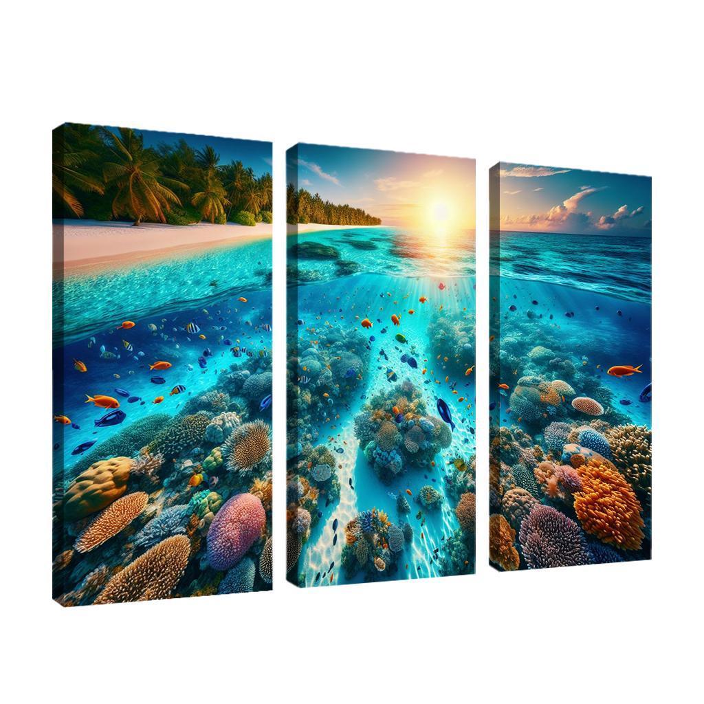Coral Lagoon Underwater Exploration Paradise Premium Artwork Frames