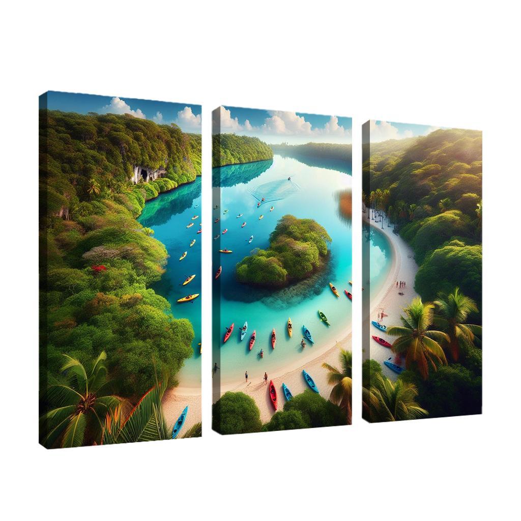 Lagoon Adventure Beach Premium Artwork Frames