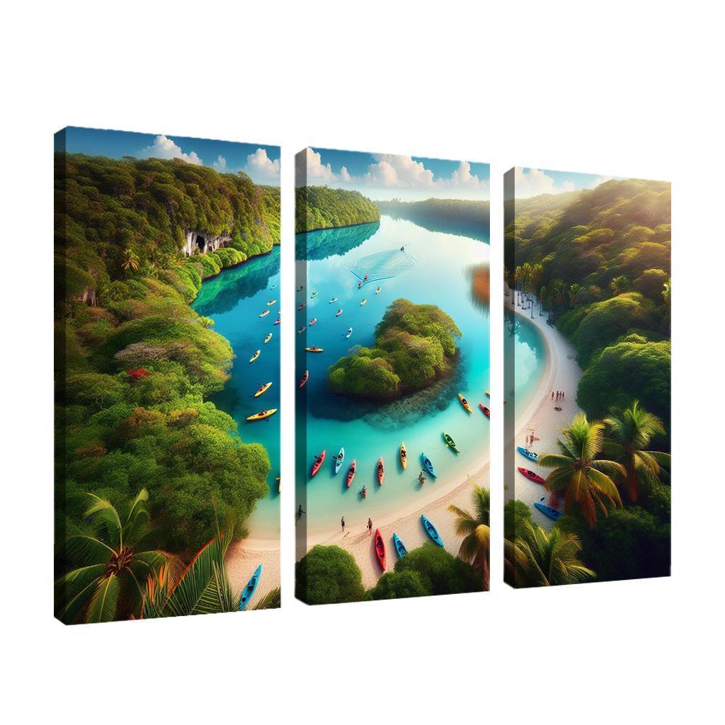 Lagoon Adventure Beach Premium Artwork Frames