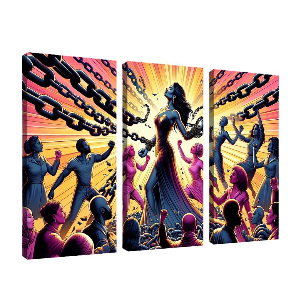 Gender Equality Breaking Barriers Custom Paintings Frame