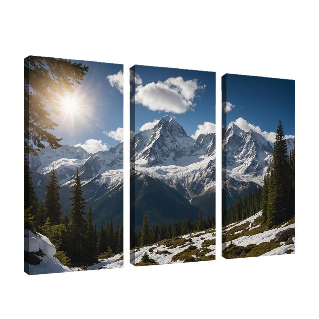 The Grandeur Of Snow-capped Peaks Oil Paintings Frame