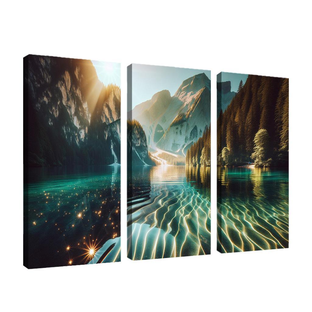 The Shimmering Surface Of Crystal Lake Custom Paintings Frame