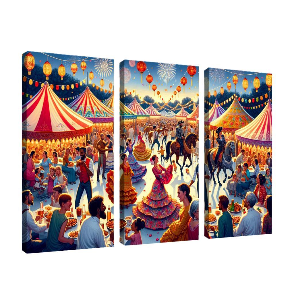 Feria De Abril - Spain Modern Paintings Frame