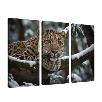 The Magnificent Amur Leopard Ghost Of The Forest Canvas Paintings Frame