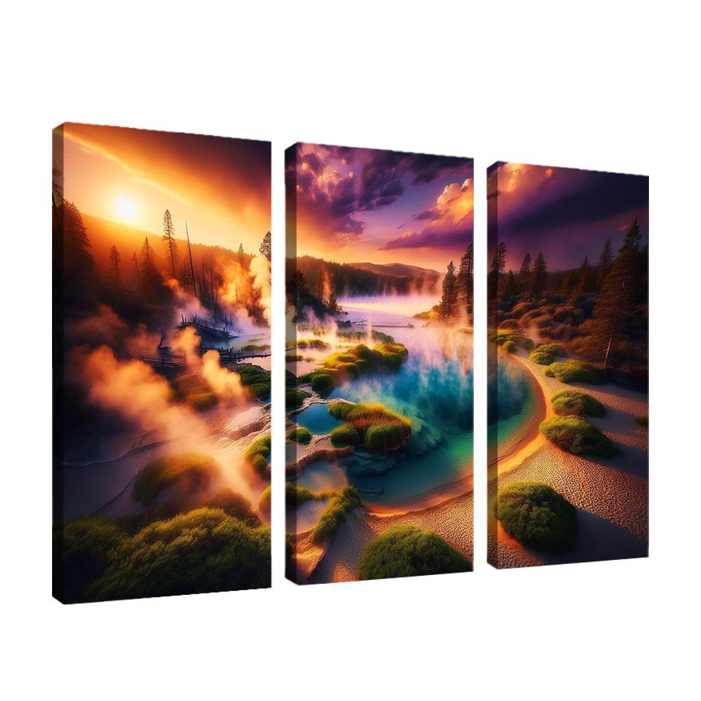 Serene Springs Natural Hot Springs Beach Custom Paintings Frame