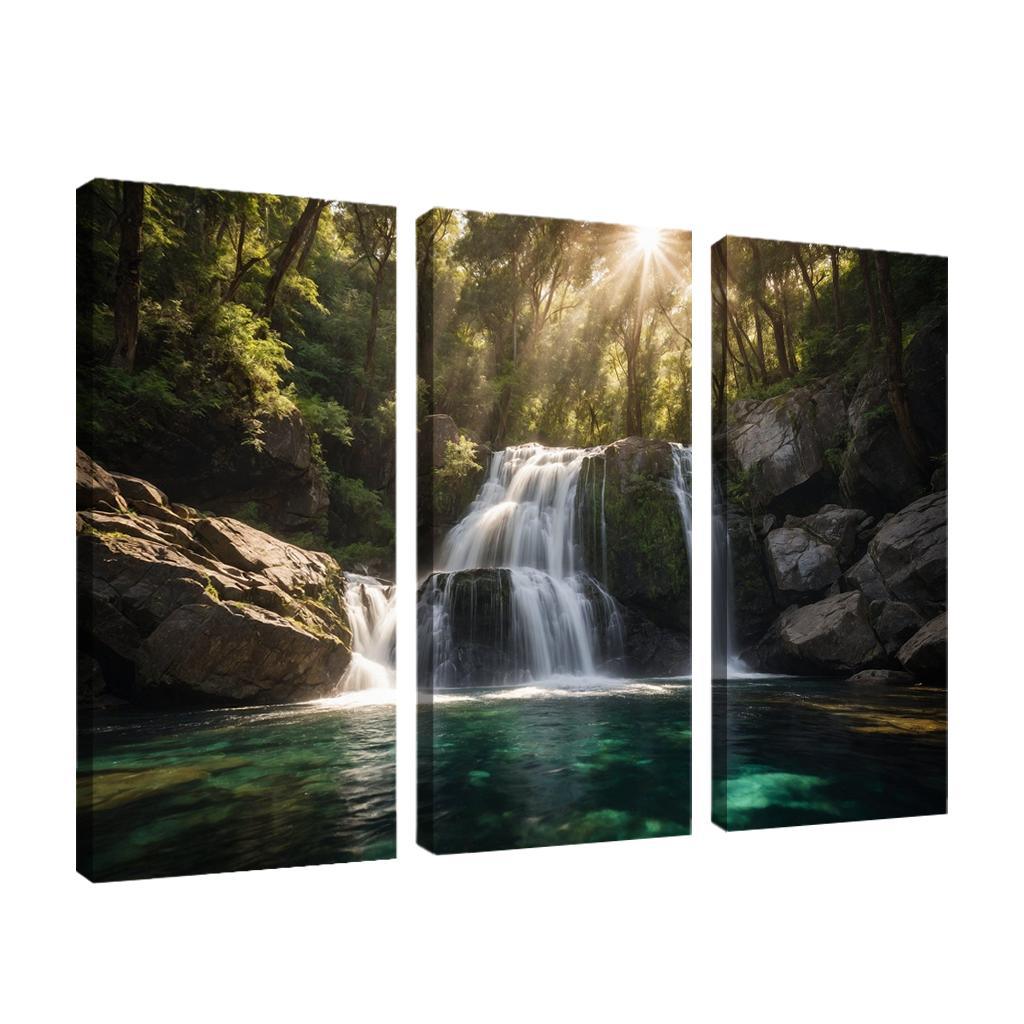 The Cascade Of Silver Falls Oil Paintings Frame