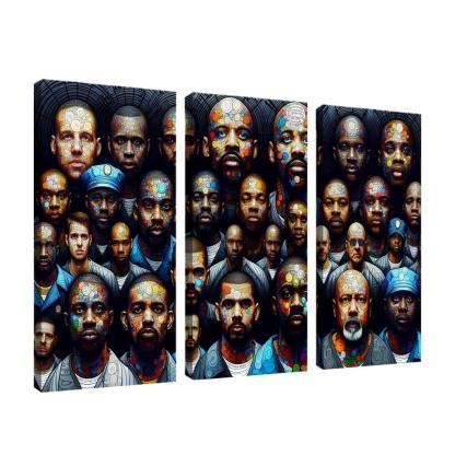 Echoes of Silence The Plight of the Incarcerated 3 Piece HD Canvas Wall Art-Original Frame