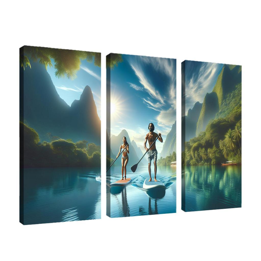 Calm Waters Paddleboarding Retreat Multi-panel Paintings