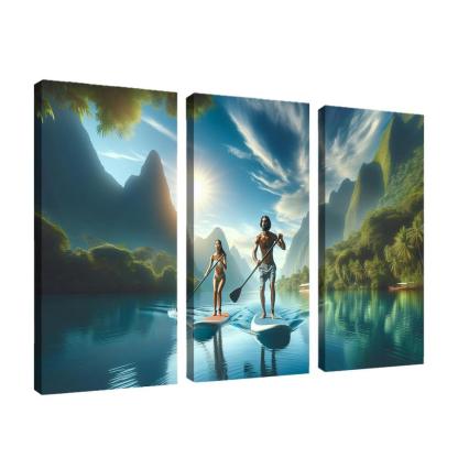 Calm Waters Paddleboarding Retreat Multi-panel Paintings