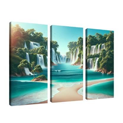 Secret Waterfalls Beach A Hidden Oasis Canvas Paintings Frame