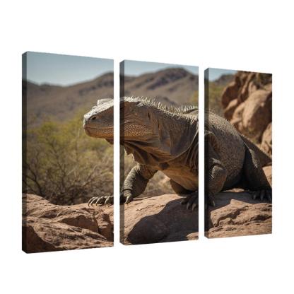 The Powerful Komodo Dragon Apex Predator Of The Islands Modern Paintings Frame