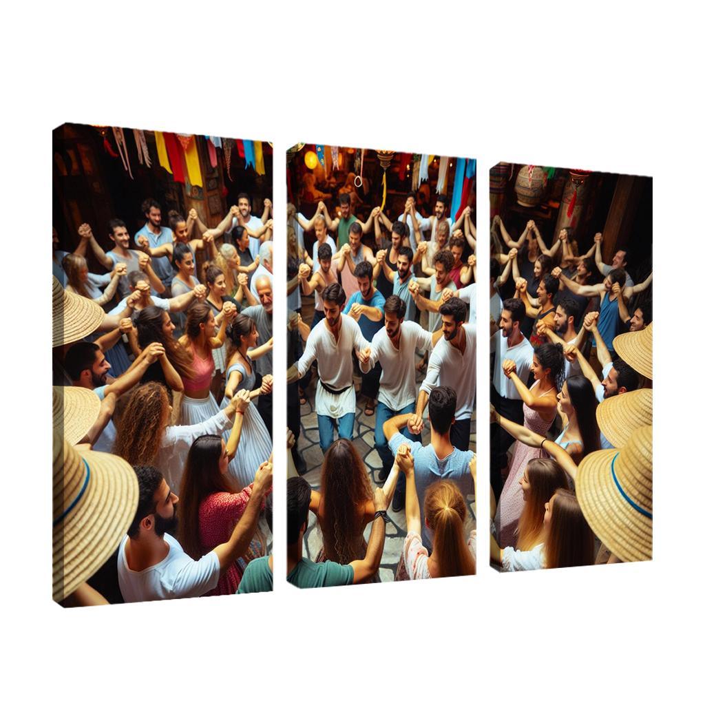 Zorba Dance The Joy Of Greek Culture Modern Paintings Frame