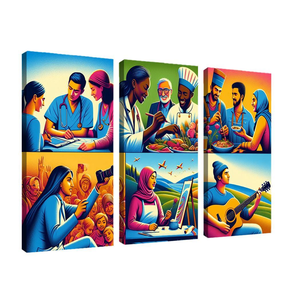 Voices Of Resilience Stories Of Refugee Empowerment Custom Paintings Frame