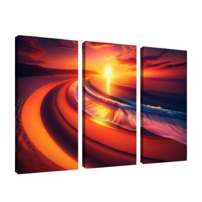 Crescent Moon Beach Premium Artwork Frames
