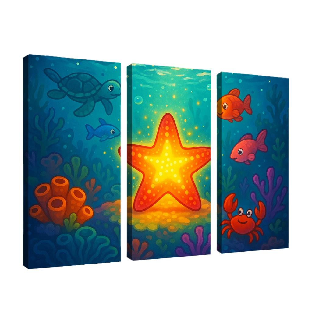 Sparkling Starfish Journey Premium Artwork Frames