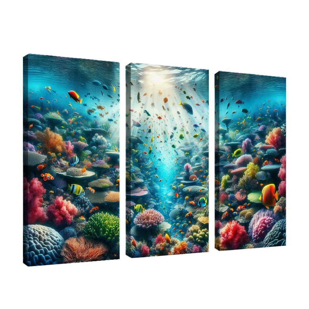 Golden Reef Underwater Exploration Adventure Custom Paintings Frame