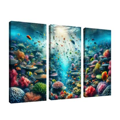 Golden Reef Underwater Exploration Adventure Custom Paintings Frame