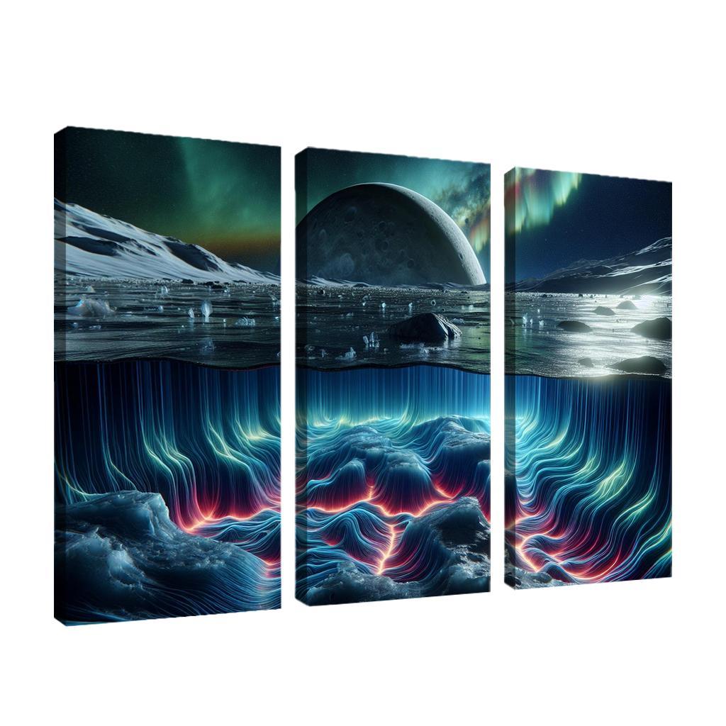 Exploring The Moon's Hidden Ocean Abstract Paintings Frame