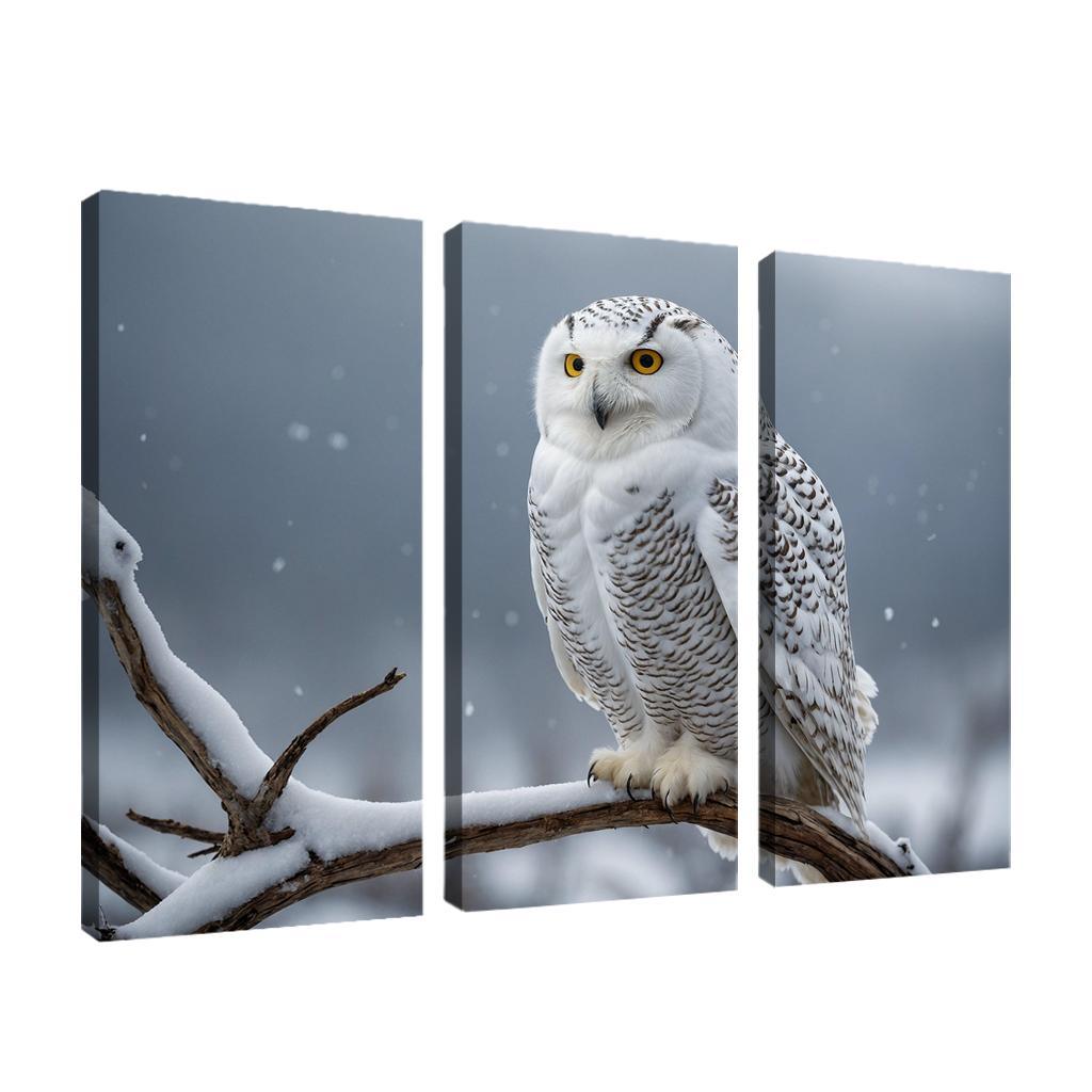 The Graceful Snowy Owl In The Arctic Framed Paintings