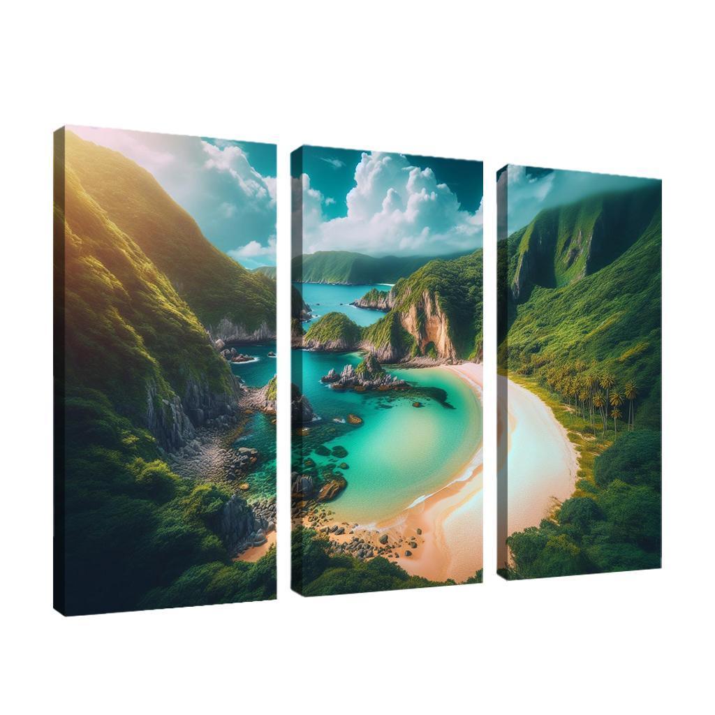 Mystic Cove Beach Modern Paintings Frame