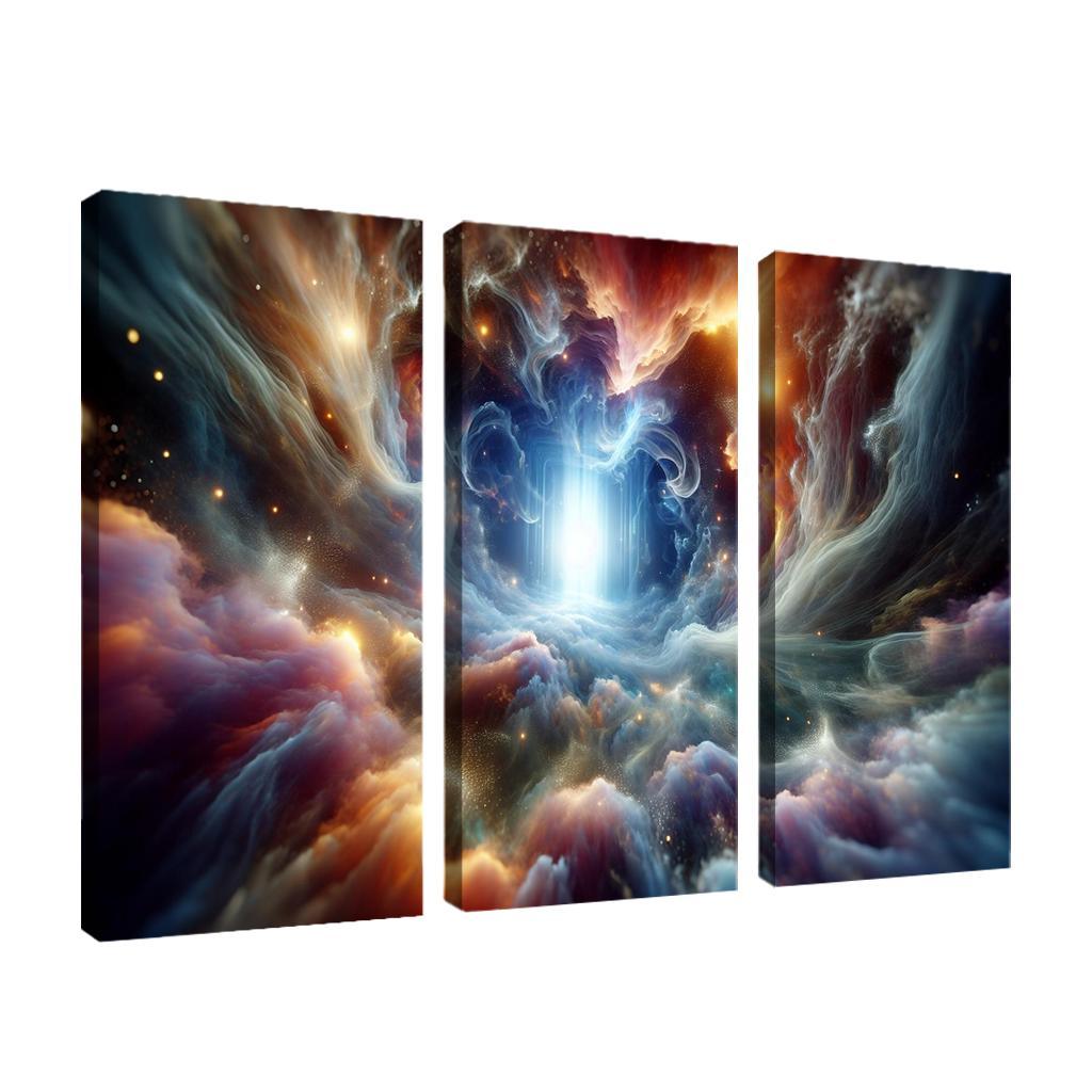 The Spectral Rift 3 Piece HD Canvas Wall Art-Original Frame