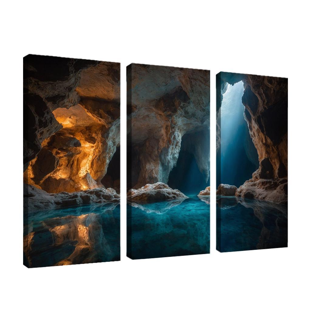 The Crystal Caves Of Misty Hollow Modern Paintings Frame