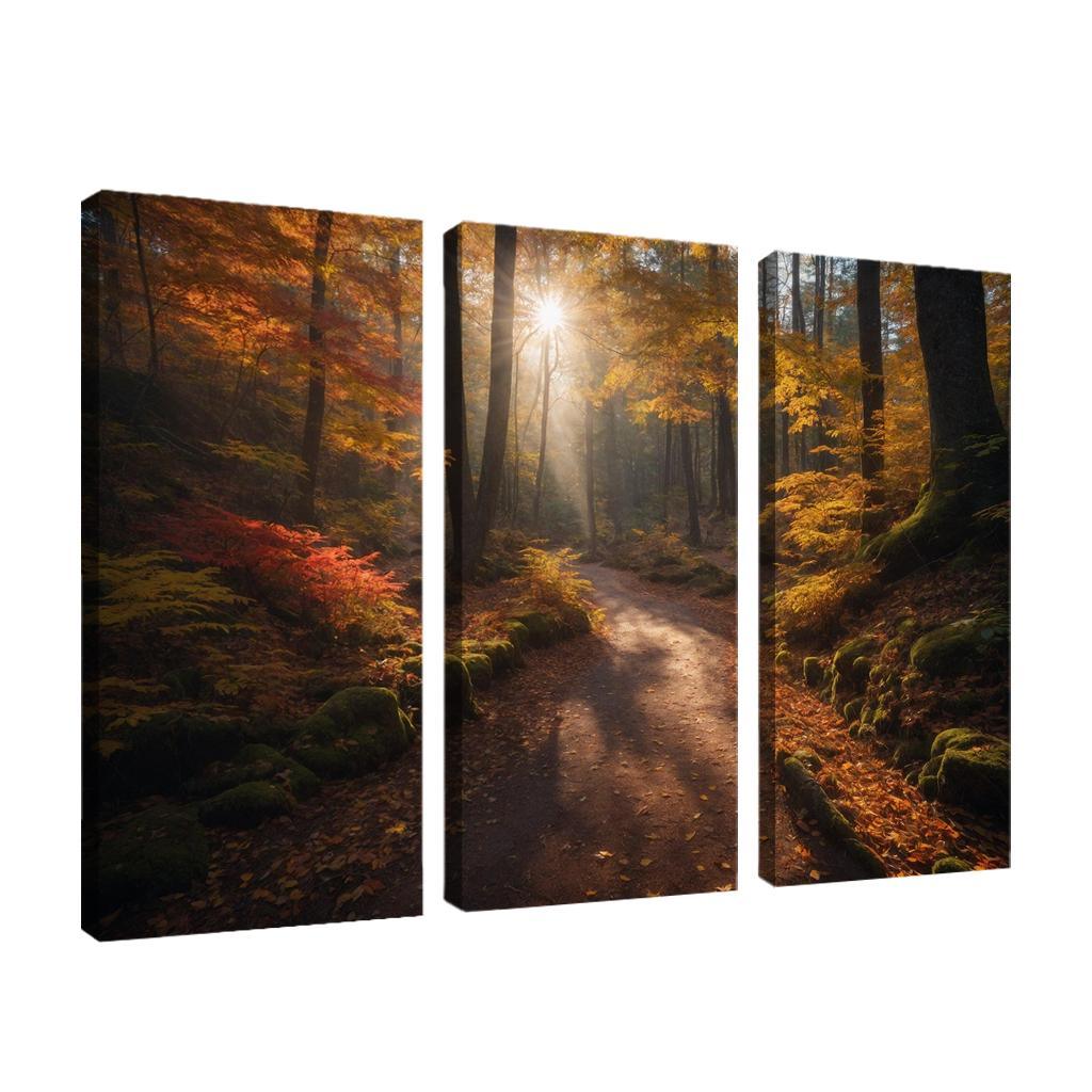 The Exquisite Allure Of Autumn Forest Trails Oil Paintings Frame